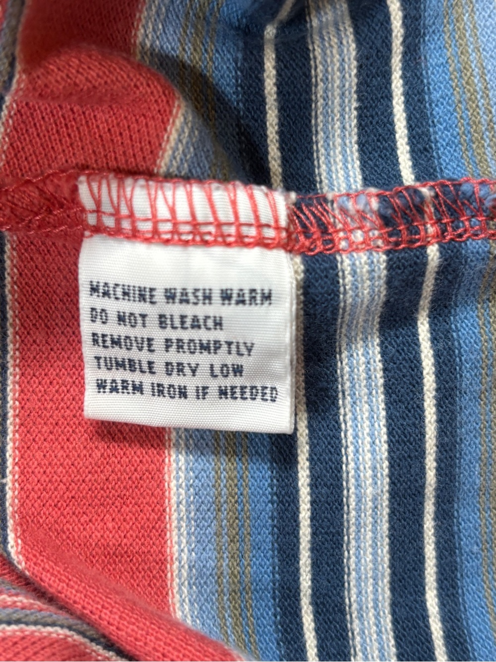 Polo by Ralph Lauren Red Coral & Navy Striped Polo Shirt - Picture 7 of 8